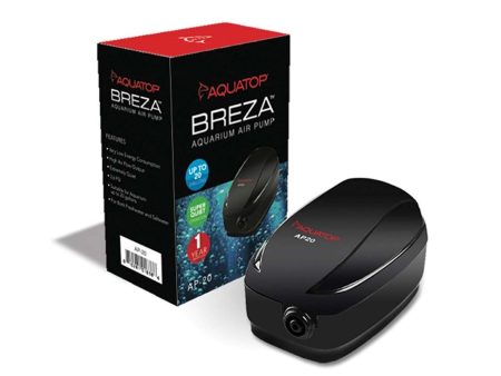 Aquatop BREZA AP-20 Aquarium Air Pump Up to 20gal Black 1ea Online Sale