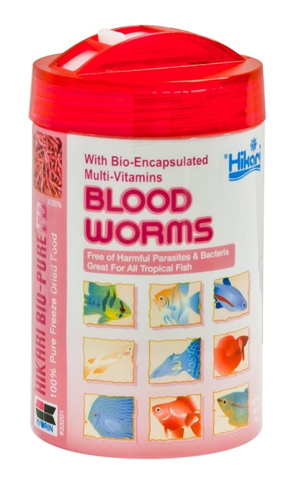 Hikari USA Bio-Pure Bloodworms Freeze Dried Fish Food 1ea 0.42 oz For Discount