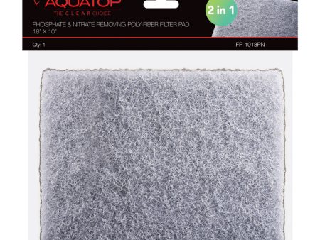 Aquatop Phosphate & Nitrate Removing Poly-fiber Filter Pad 1ea 18X10, 1Pc Online now