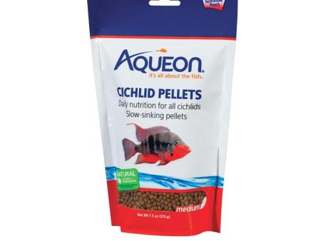 Aqueon Cichlid Food 1ea Medium 7.5 oz Supply