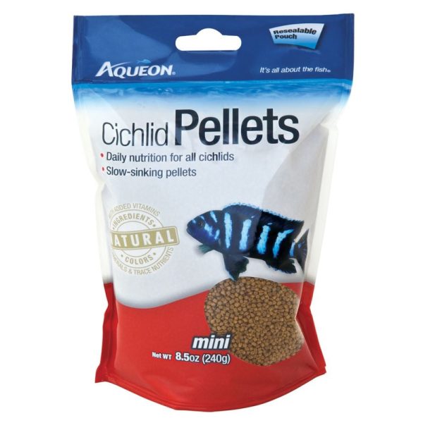 Aqueon Cichlid Food 1ea Mini 8.5 oz Discount