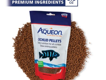 Aqueon Cichlid Food 1ea Mini 8.5 oz Discount