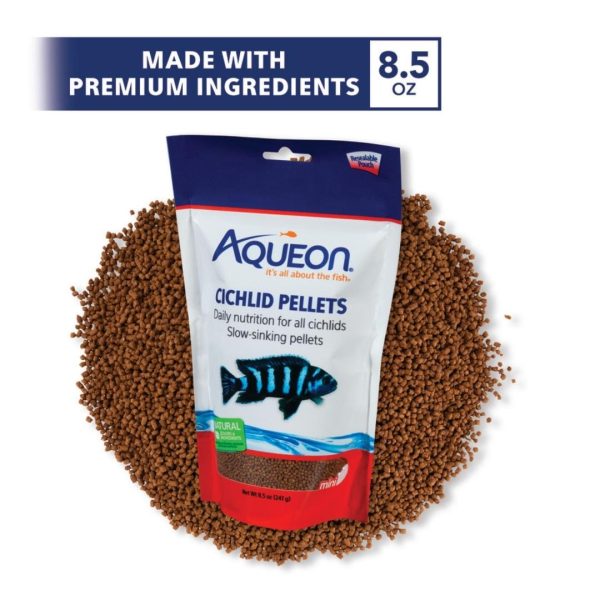 Aqueon Cichlid Food 1ea Mini 8.5 oz Discount