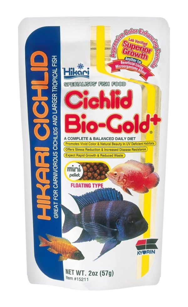 Hikari USA Cichlid BioGold+ Pellet Fish Food 1ea 2 oz, Mini For Discount