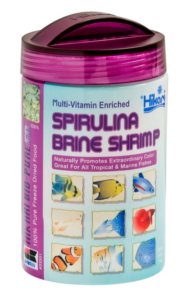 Hikari USA Bio-Pure Spirulina Brine Shrimp Freeze Dried Fish Food 1ea 0.42 oz For Sale