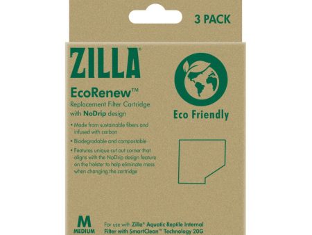 Zilla EcoRenew Filter Cartridges 1ea Medium 3 pk For Discount