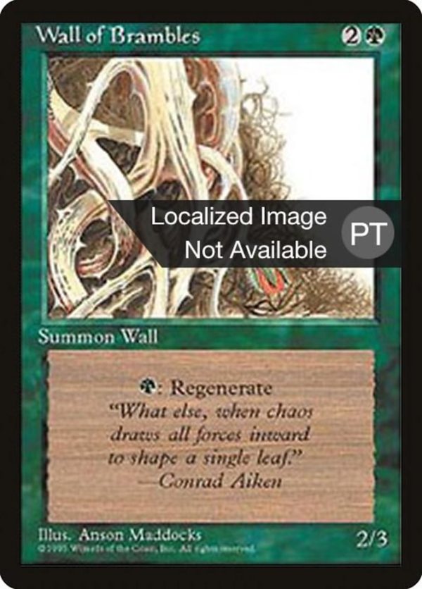 Wall of Brambles [Fourth Edition (Foreign Black Border)] Hot on Sale