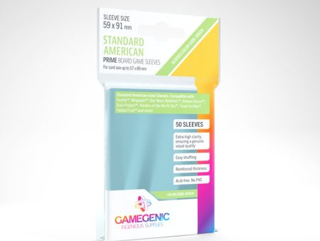 Gamegenic PRIME Sleeves: Standard American (Green) Online Hot Sale