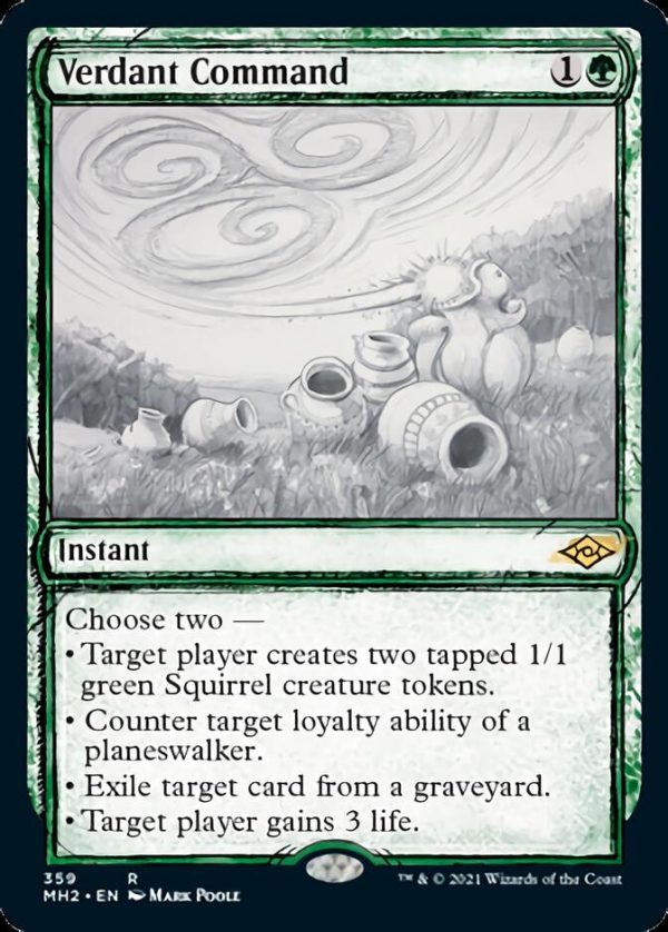 Verdant Command (Sketch) [Modern Horizons 2] Sale