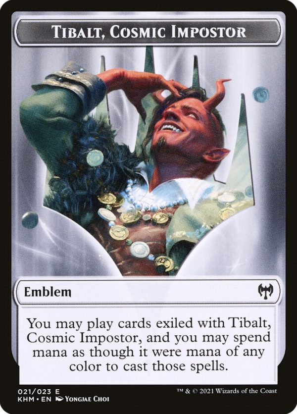 Treasure    Tibalt, Cosmic Impostor Emblem Double-Sided Token [Kaldheim Tokens] Supply