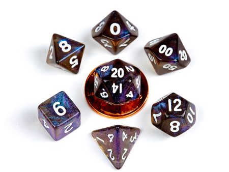 Mini Polyhedral Dice Set Stardust Galaxy Supply