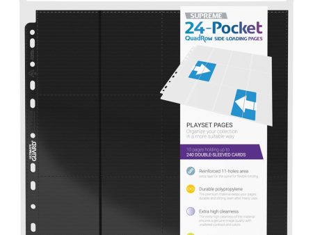 24-Pocket QuadRow Pages Side-Loading Black (10) Online Hot Sale