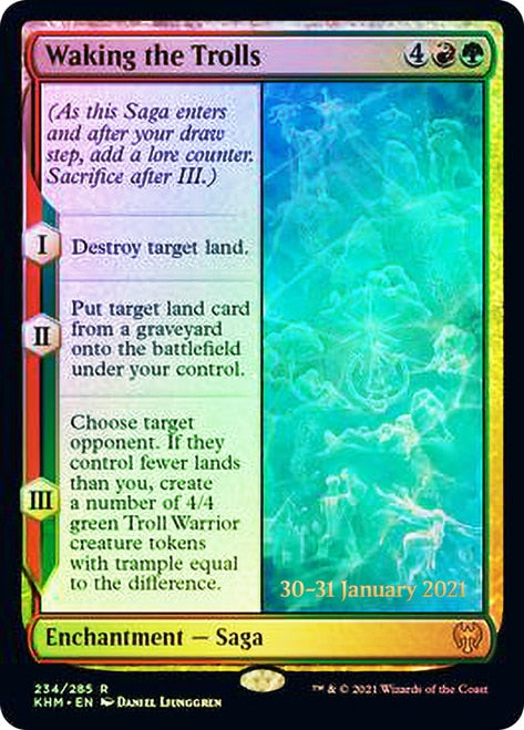 Waking the Trolls [Kaldheim Prerelease Promos] For Cheap