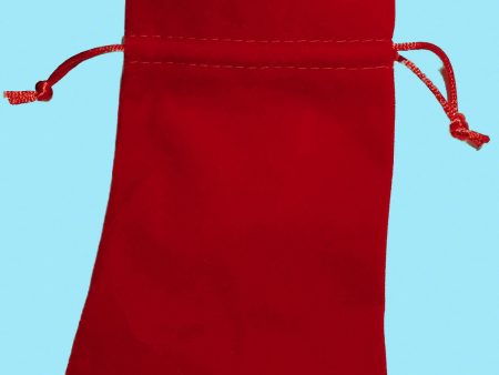 Velvet Dice Pouch - Red with Gold satin lining Supply