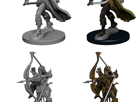 Pathfinder Deep Cuts Unpainted Miniatures: Elf Male Fighter Online Sale