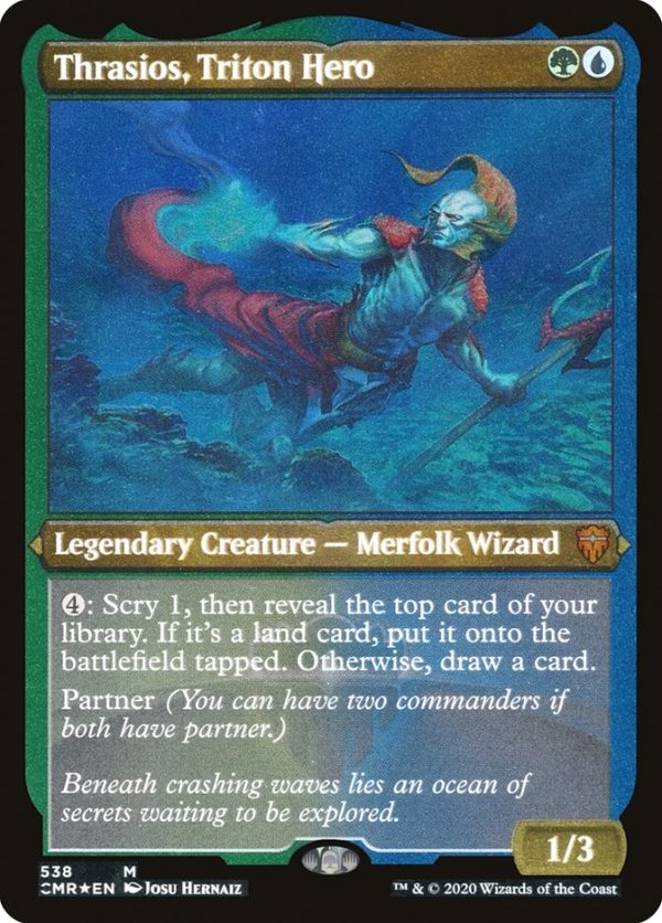 Thrasios, Triton Hero (Etched) [Commander Legends] Fashion