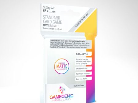 Gamegenic MATTE Sleeves: 66mm x 91mm (GRAY) Discount